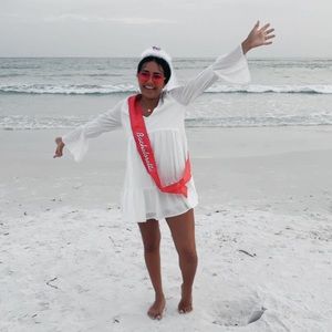 White Boho Mini Dress